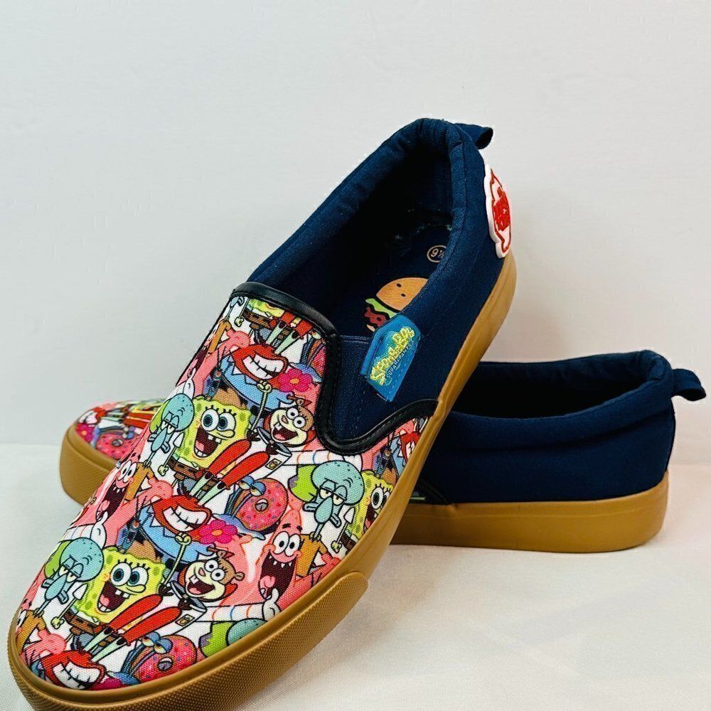 SpongeBob Squarepants Mens Multicolor The Krusty Krab Sneaker Shoes Size US 9.5